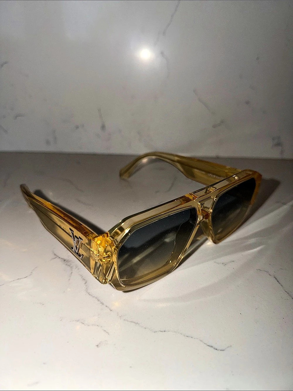Louis Vuitton Z2871W Gold Brown Oversized Sunglasses Mens